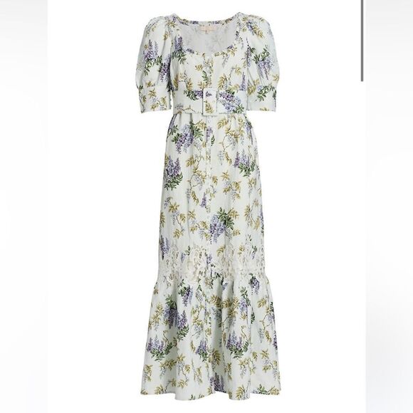 byTiMo linen cotton belted floral dress - Picture 1 of 7